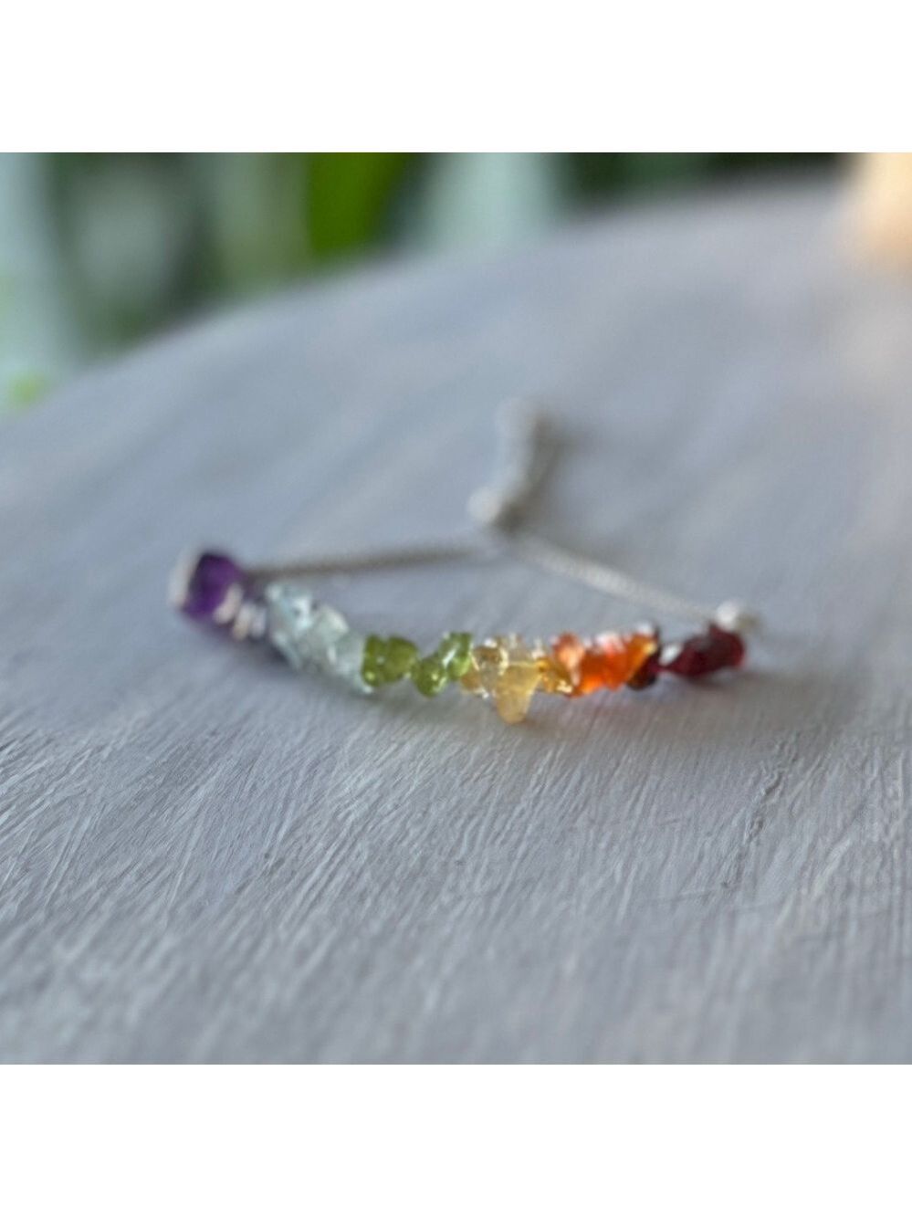 Chakras Bracelet with bolo clasp